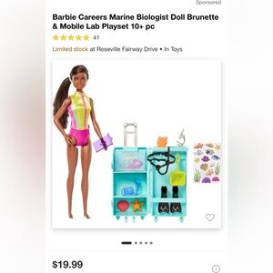 Brand New Barbie doll with accessories - Marine Biologist